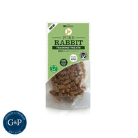 Pure Rabbit Meat Treats for Dogs and Cats. 100% rabbit, grain-free, and made in Europe.